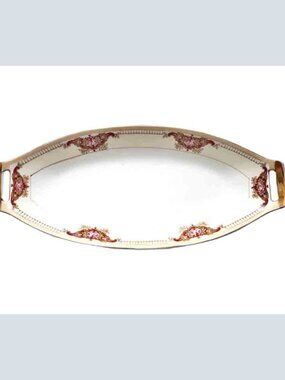 Antique Nippon China Japan Hand Painted Porcelain Oblong Celery Tray 1891-1921